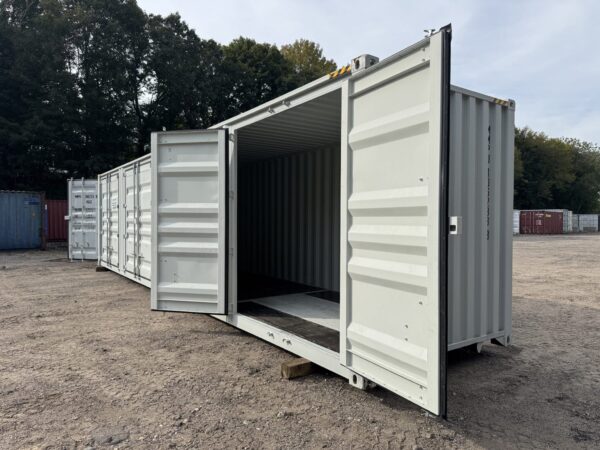 Контейнер 40 Фута high cube с 4 Странични Врати – Херметичен, Сив