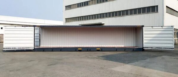 Контейнер 40 фута high cube open side – Напълно отваряща се страна, Сив