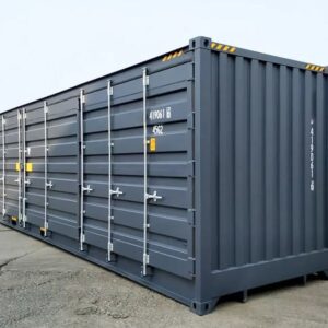 Контейнер 40 фута high cube open side – Напълно отваряща се страна, Сив